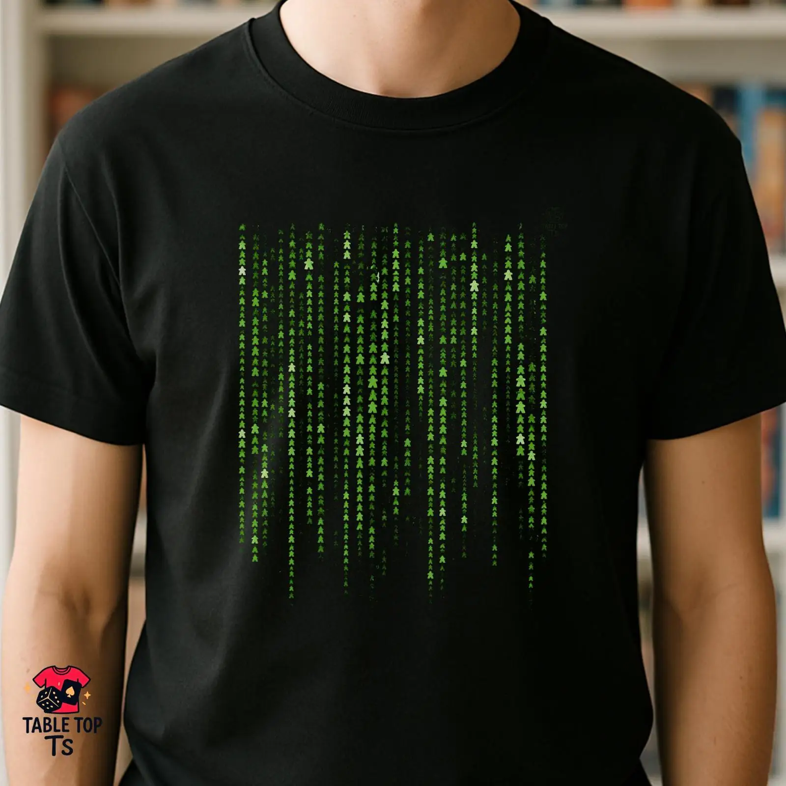 Board Game Geek - Meeple Matrix Code T Shirt Board