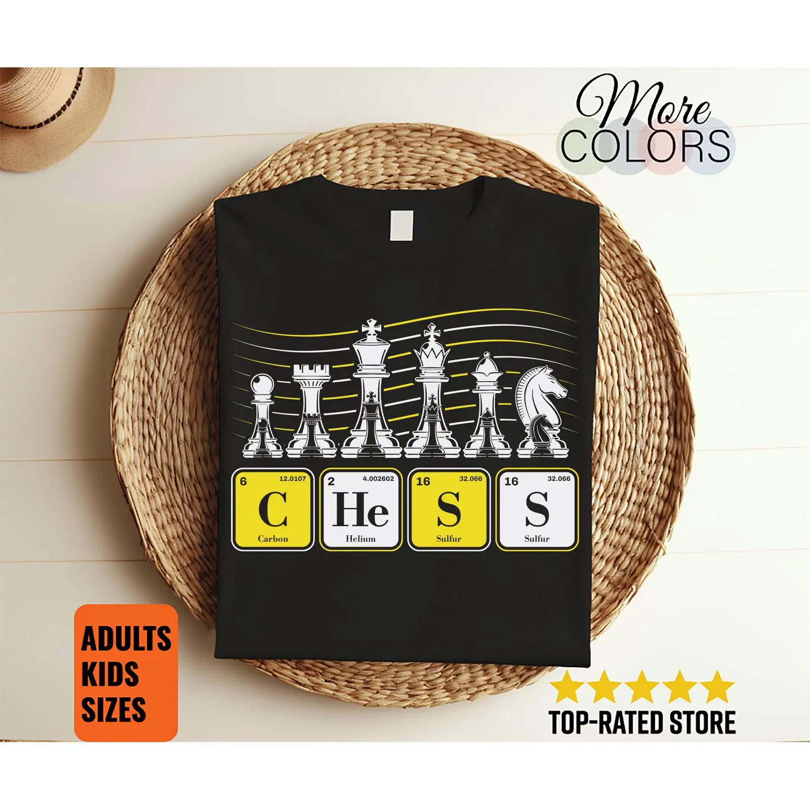 Board Game Geek - Chess Pieces Periodic Table Funny T