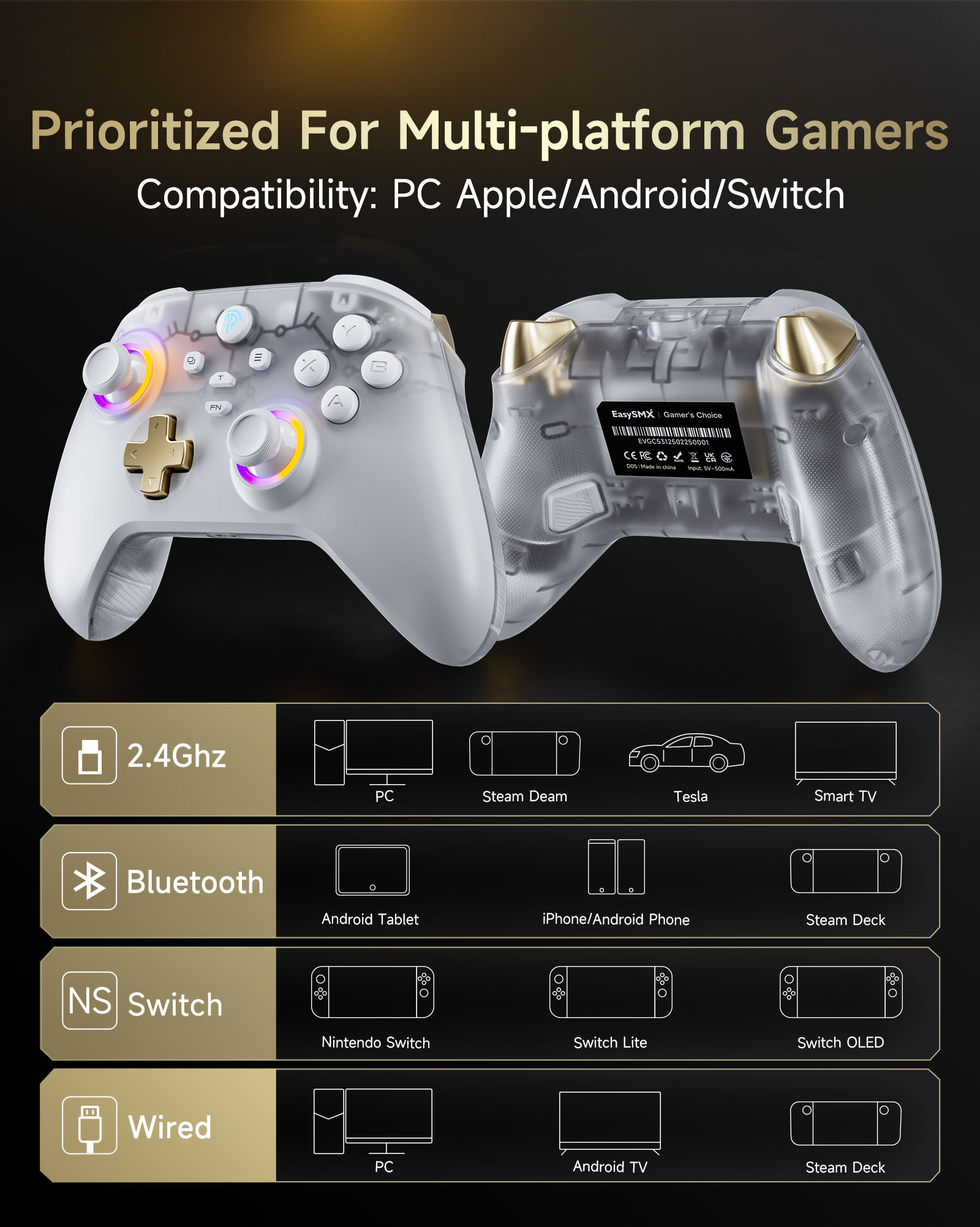 Board Game Android - EasySMX D05 Wireless Gamepad for Nintendo