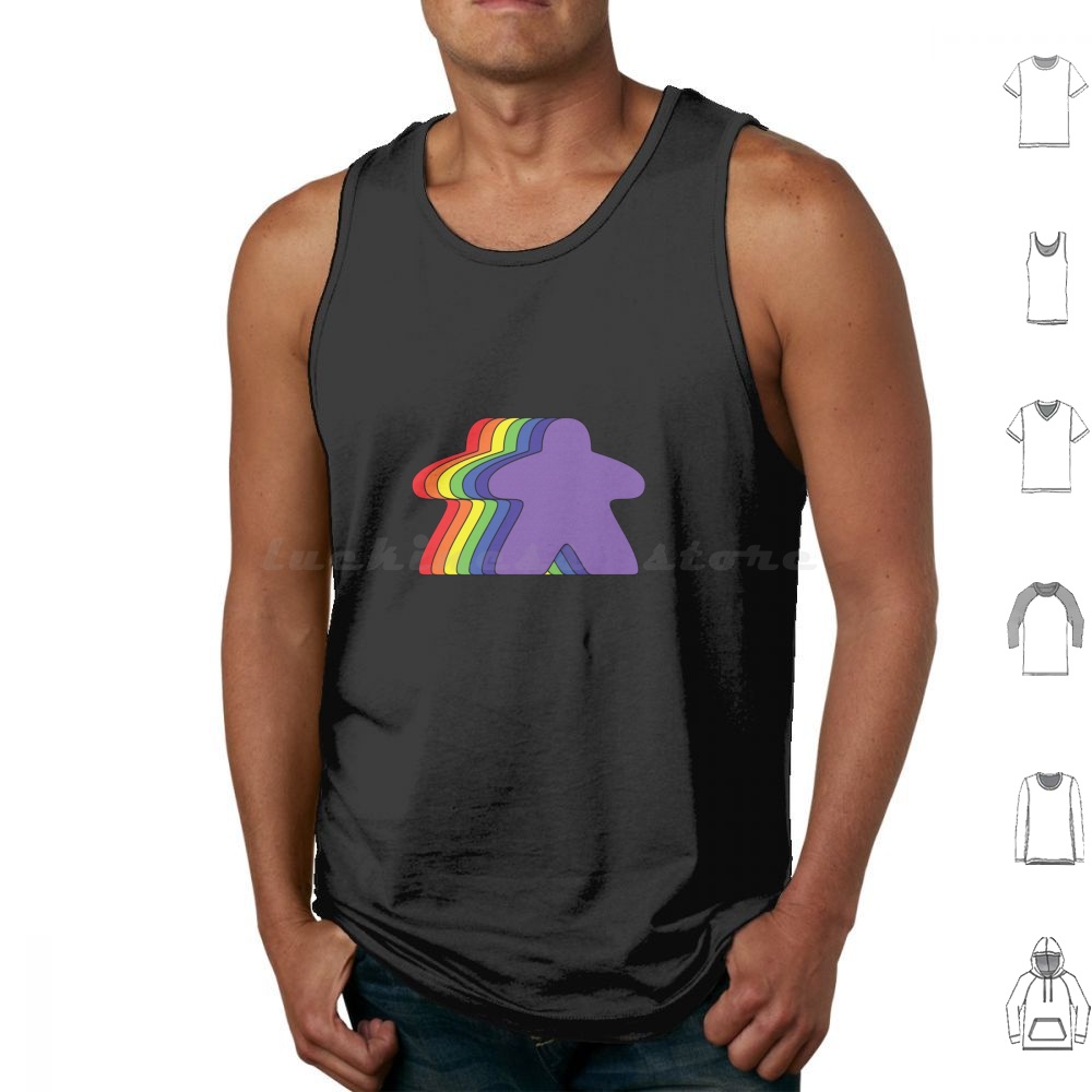 Rainbow Meeples Tank Tops Prin - đánh giá và giá Board Game Geek